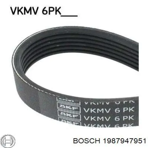 Клиновый ремень Bosch 1987947951 цена, от 11.34 USD