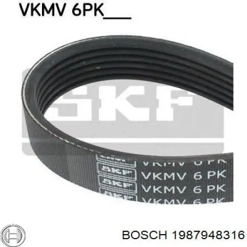 Ремень генератора 1987948316 Bosch