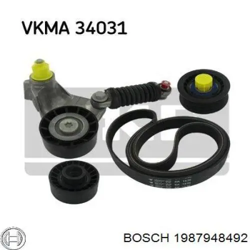 Клиновый ремень Bosch 1987948492 цена, от 12.03 USD