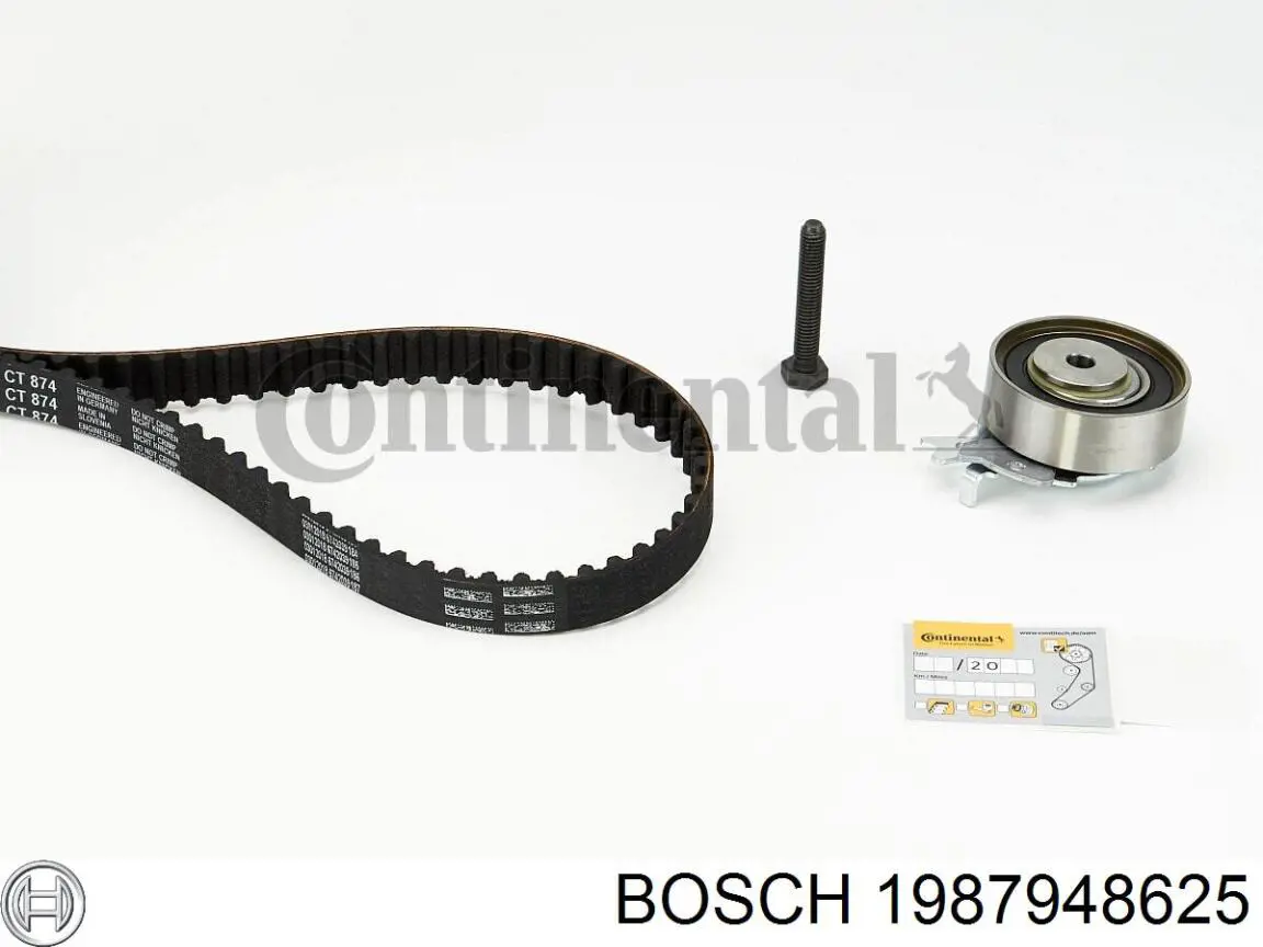 Ремень ГРМ, комплект Bosch 1987948625