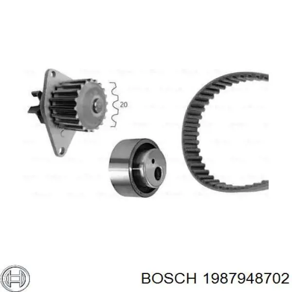 1987948702 Bosch комплект грм