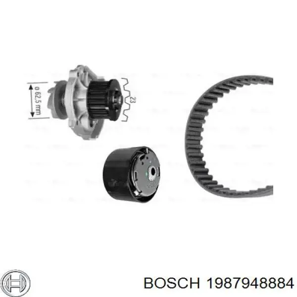 1987948884 Bosch комплект грм