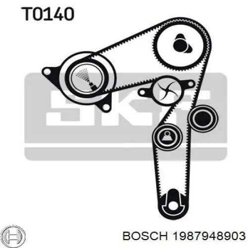 ГРМ ремни, комплект Bosch 1987948903 цена, от 73.88 USD