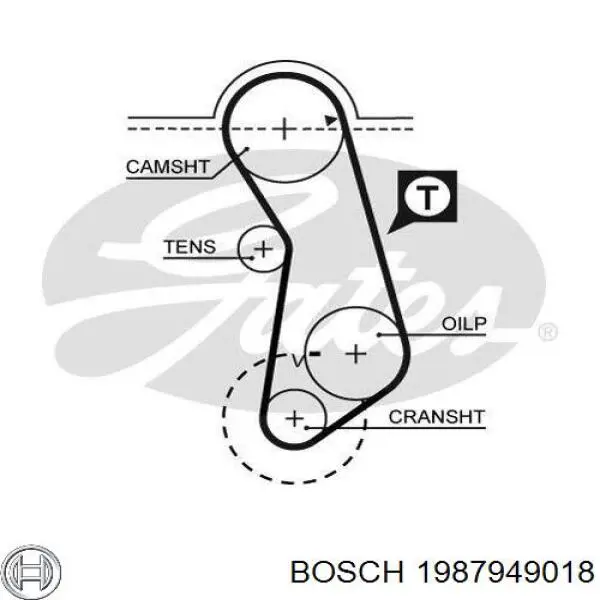 Зубчатый ремень Bosch 1987949018 цена, от 6.99 USD