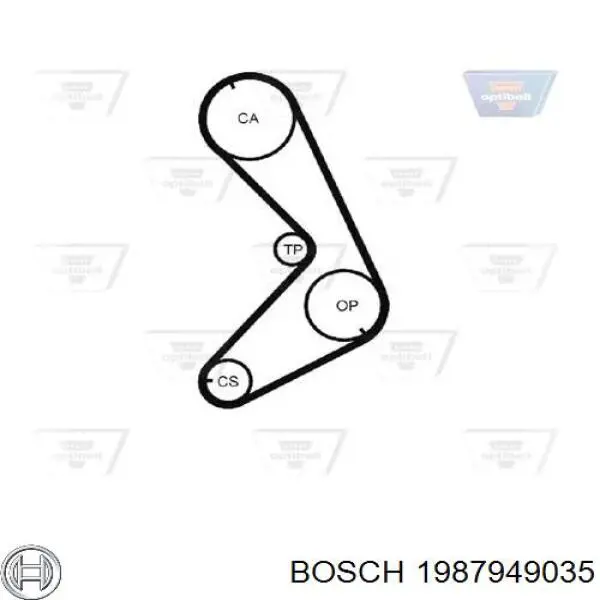 Купить 1987949035 Bosch Ремень газораспределительного механизма