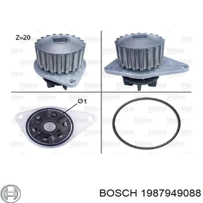 1987949088 Bosch Ремень двигателя