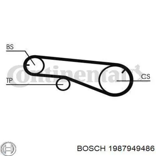 Ремень балансировочного вала Bosch 1987949486
