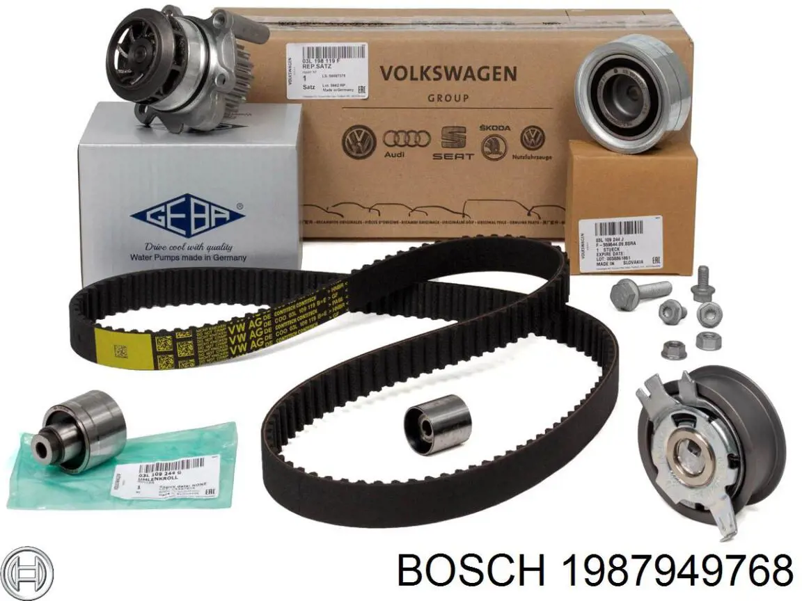 Помпа охлаждения Bosch 1987949768 цена, от 41.04 USD