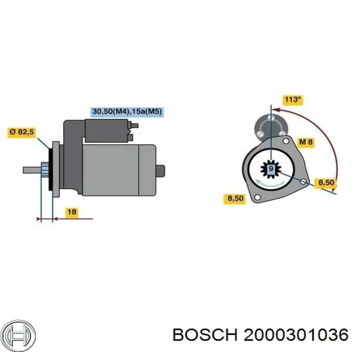 Втулка стартера Bosch 2000301036