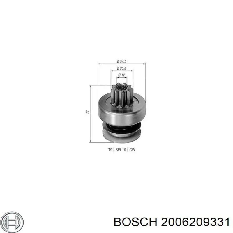 2006209331 Bosch Привод стартера