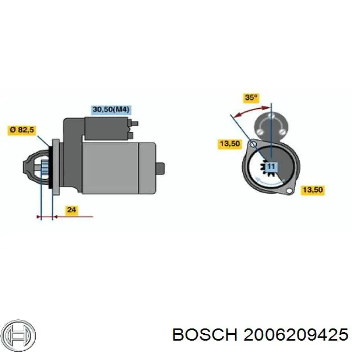 2 006 209 425 Bosch бендикс стартера