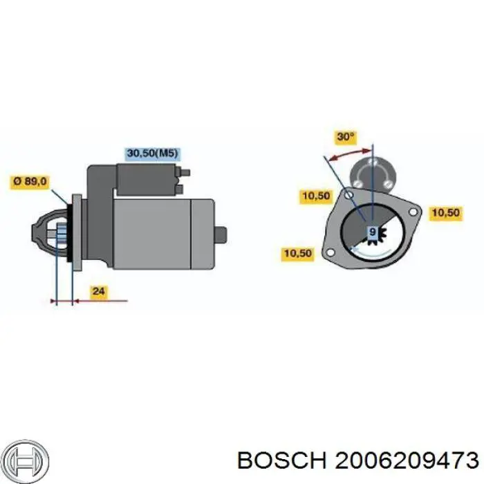 Бендикс стартера 2006209473 Bosch