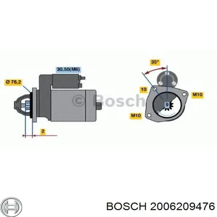 2006209476 Bosch Привод стартера
