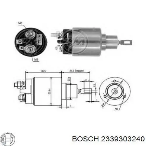 2339303240 Bosch реле втягивающее стартера