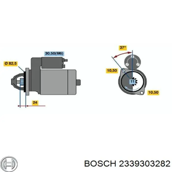2339303282 Bosch реле втягивающее стартера