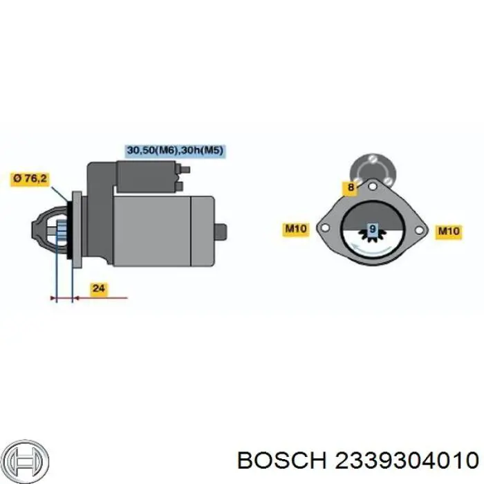 Втягивающее реле Bosch 2339304010