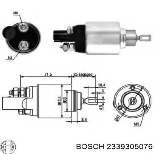 2339305076 Bosch реле втягивающее стартера