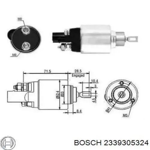2339305324 Bosch реле втягивающее стартера