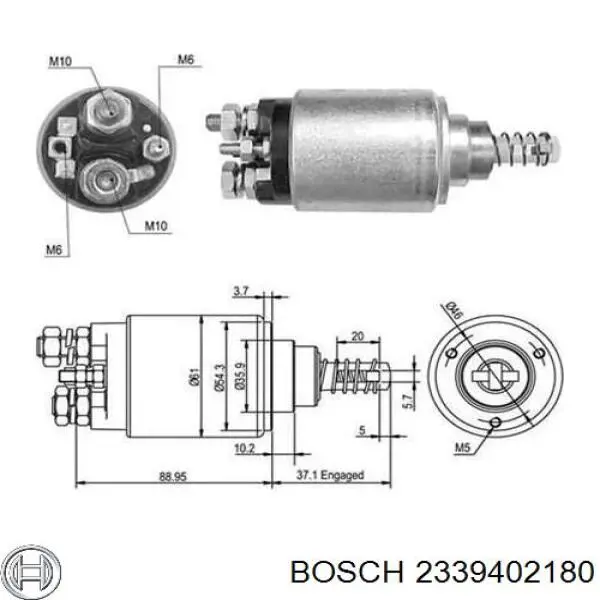 2339402180 Bosch Тяговое реле стартера