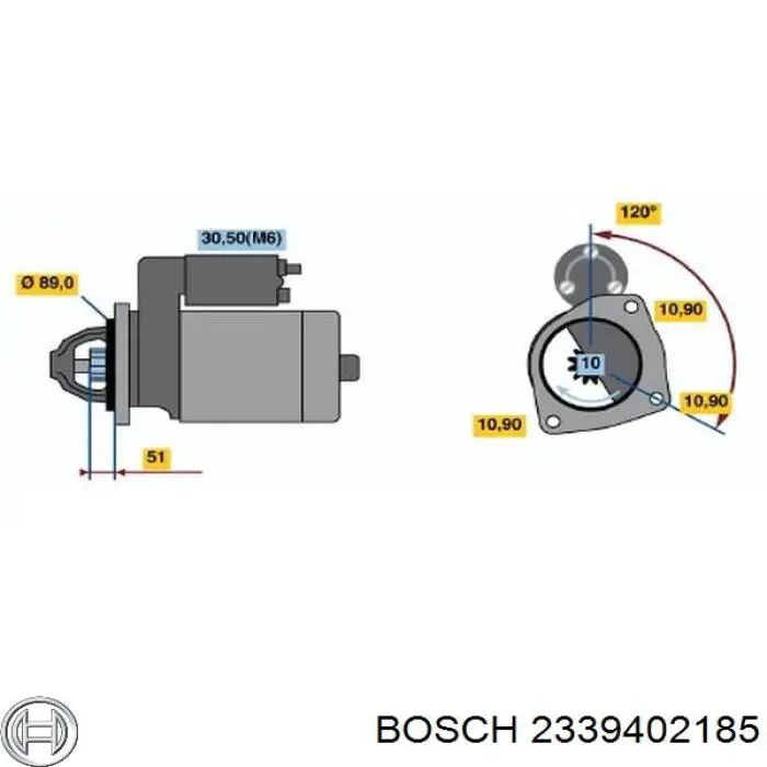 2339402185 Bosch Тяговое реле стартера