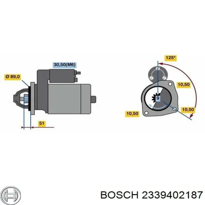 2339402187 Bosch relê retrator do motor de arranco