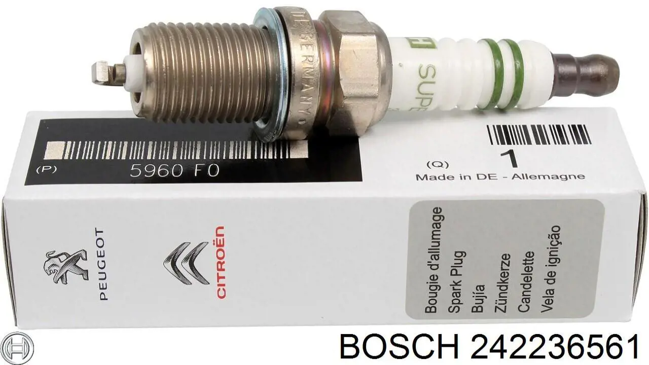 Свеча зажигания Bosch 242236561 цена, от 2.56 USD