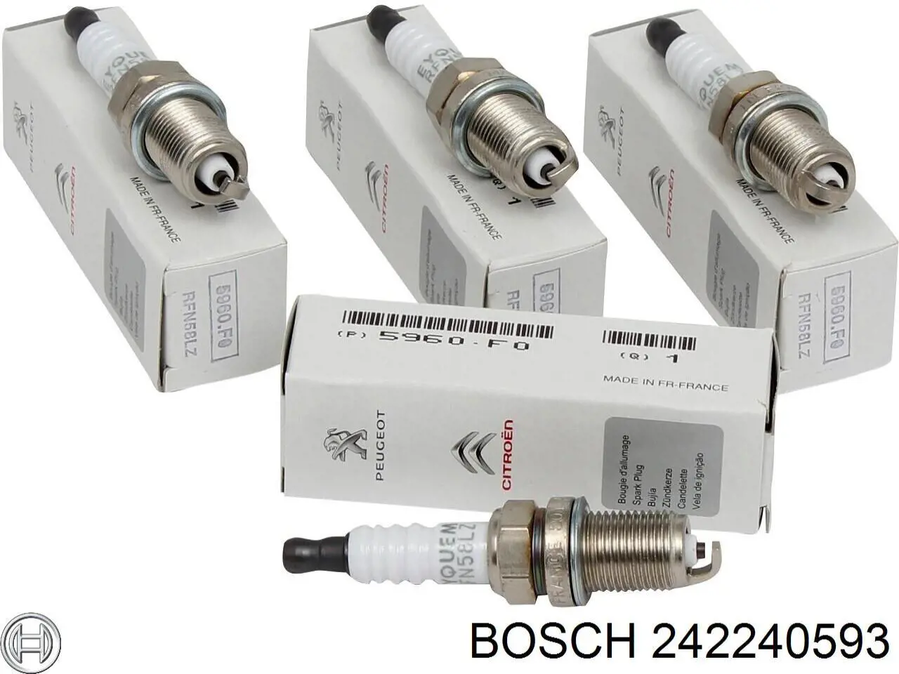 Свеча зажигания Bosch 242240593 цена, от 2.65 USD