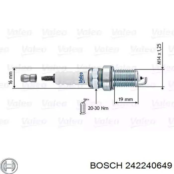 Свечи зажигания 242240649 Bosch