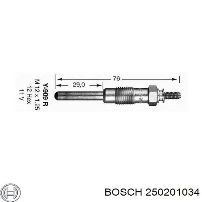 250201034 Bosch Свечи накаливания