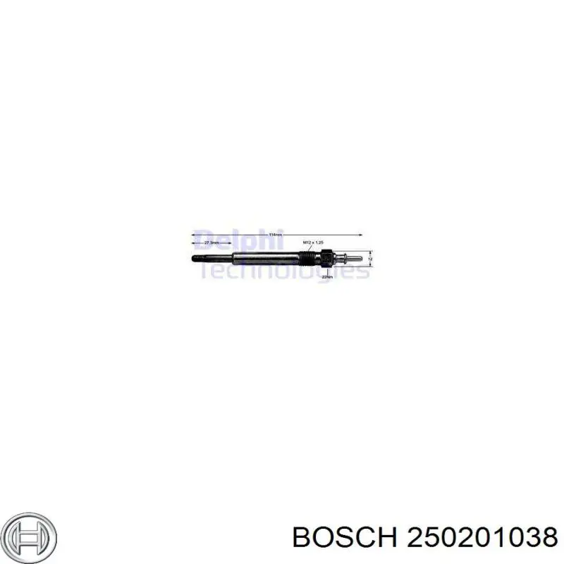 250201038 Bosch Свечи накаливания