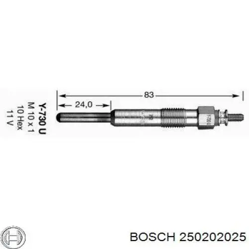 Свечи накала 250202025 Bosch