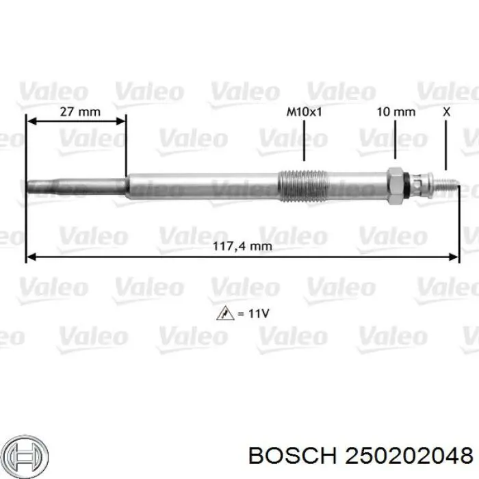 250202048 Bosch Свечи накаливания