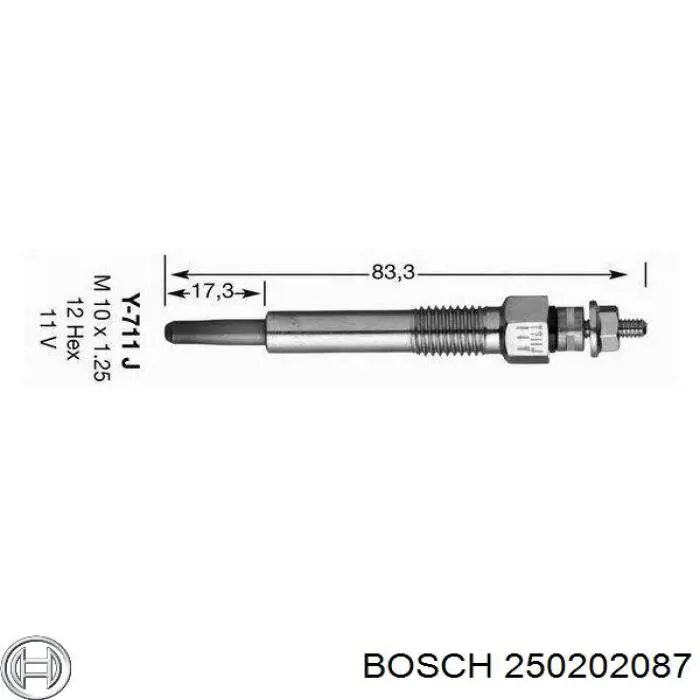 Купить 250202087 Bosch Свечи накала
