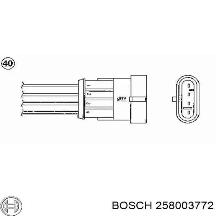 258003772 Bosch Лямбда-зонд, датчик кислорода до катализатора