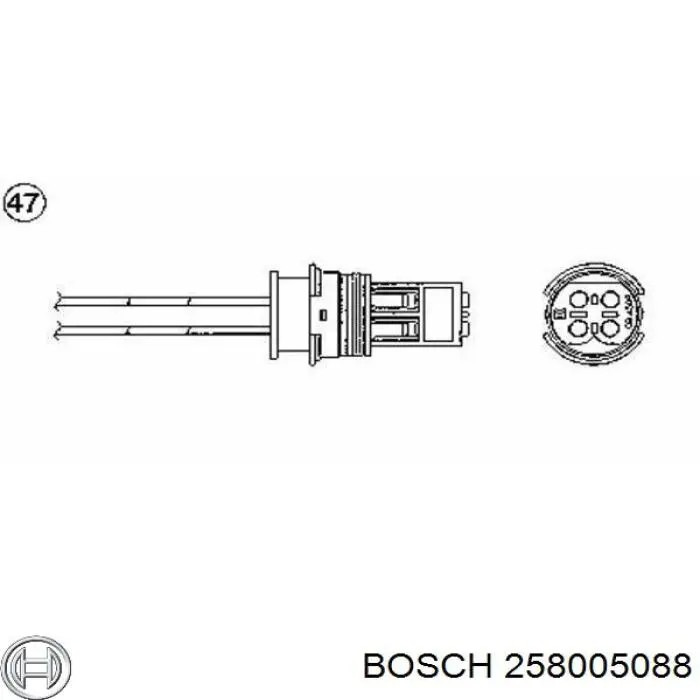 Лямбда-зонд, датчик кислорода до катализатора левый 258005088 Bosch