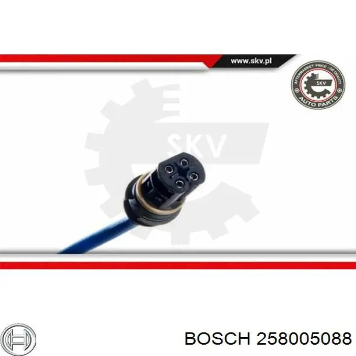 Купить 258005088 Bosch Лямбда-зонд, датчик кислорода до катализатора левый