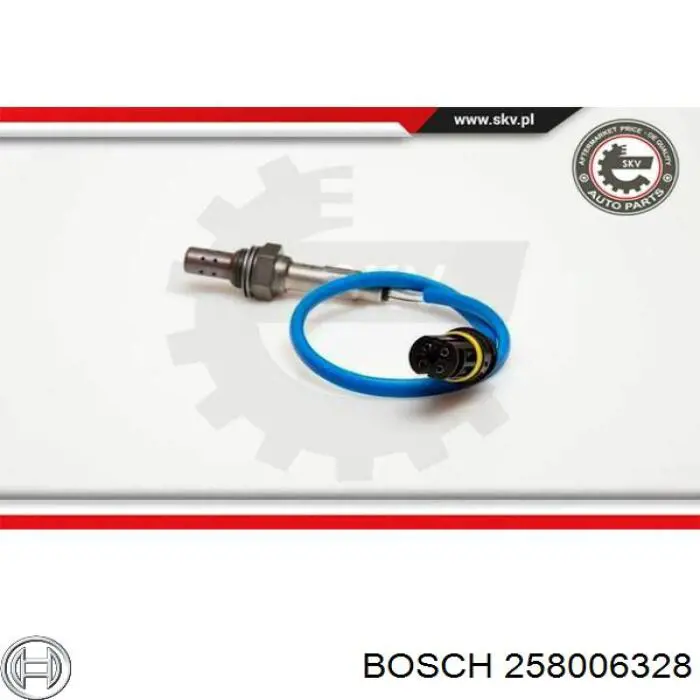 258006328 Bosch лямбда-зонд, датчик кислорода после катализатора левый