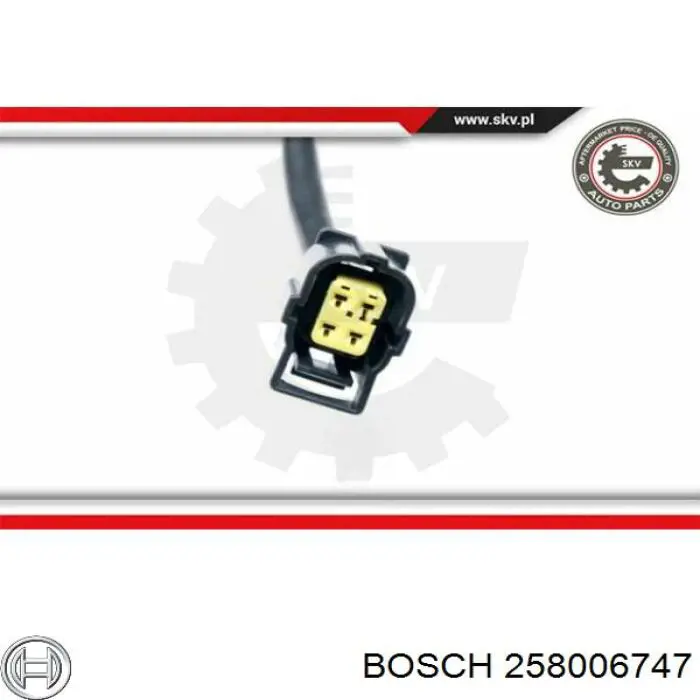258006747 Bosch лямбда-зонд, датчик кислорода после катализатора левый