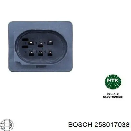 Лямбдазонд, датчик кислорода до катализатора Bosch 258017038 цена, от 65.08 USD
