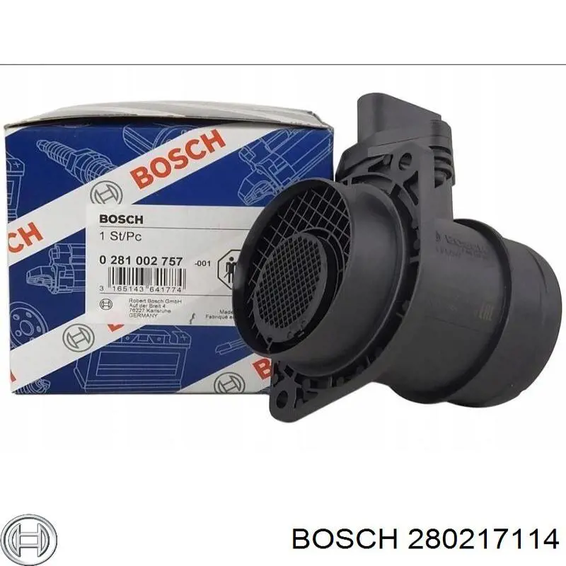 280217114 Bosch sensor de fluxo (consumo de ar, medidor de consumo M.A.F. - (Mass Airflow))