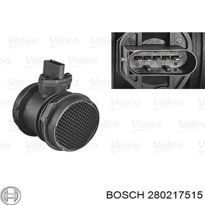 Датчик массового расхода воздуха Bosch 280217515 цена, от 65.70 USD