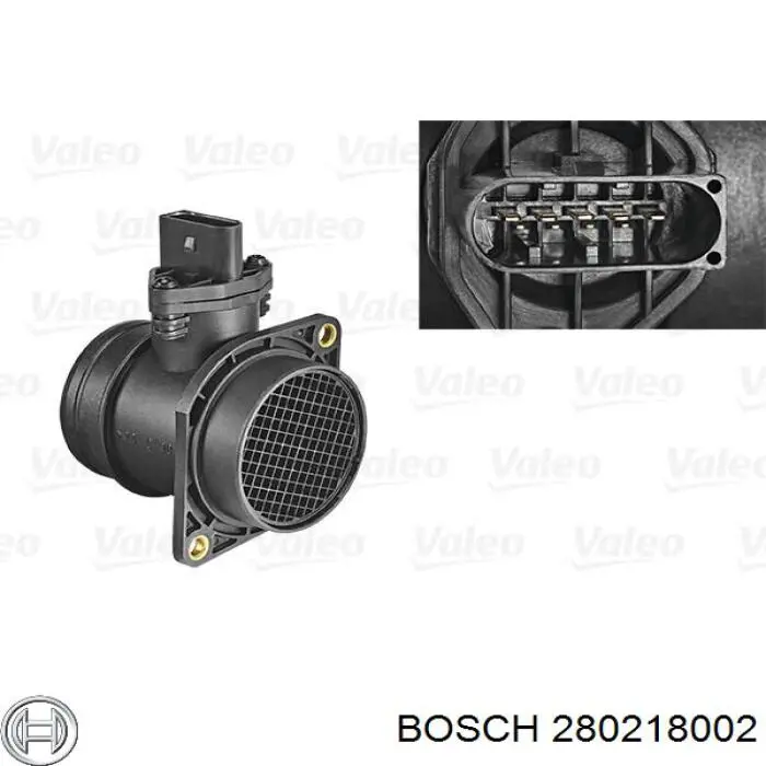 280218002 Bosch sensor de fluxo (consumo de ar, medidor de consumo M.A.F. - (Mass Airflow))
