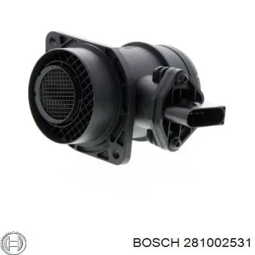 281002531 Bosch sensor de fluxo (consumo de ar, medidor de consumo M.A.F. - (Mass Airflow))
