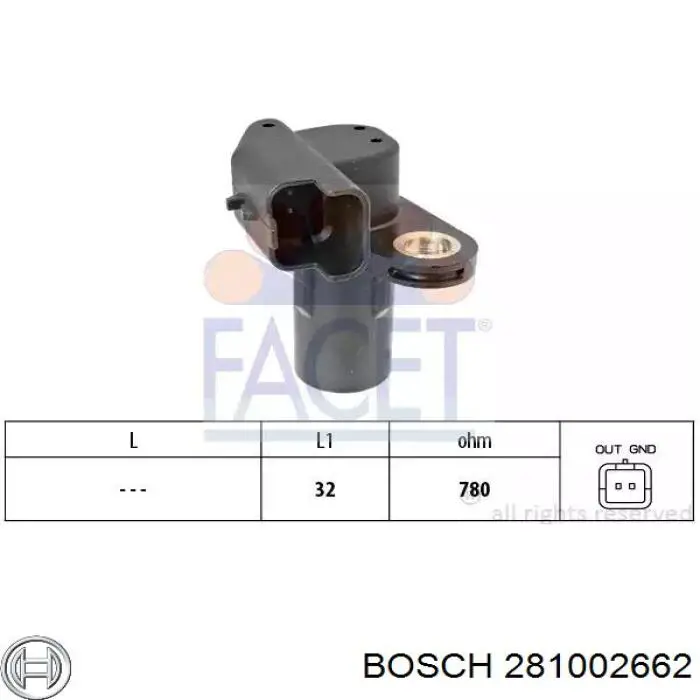 Купить 281002662 Bosch Датчик оборотов коленвала