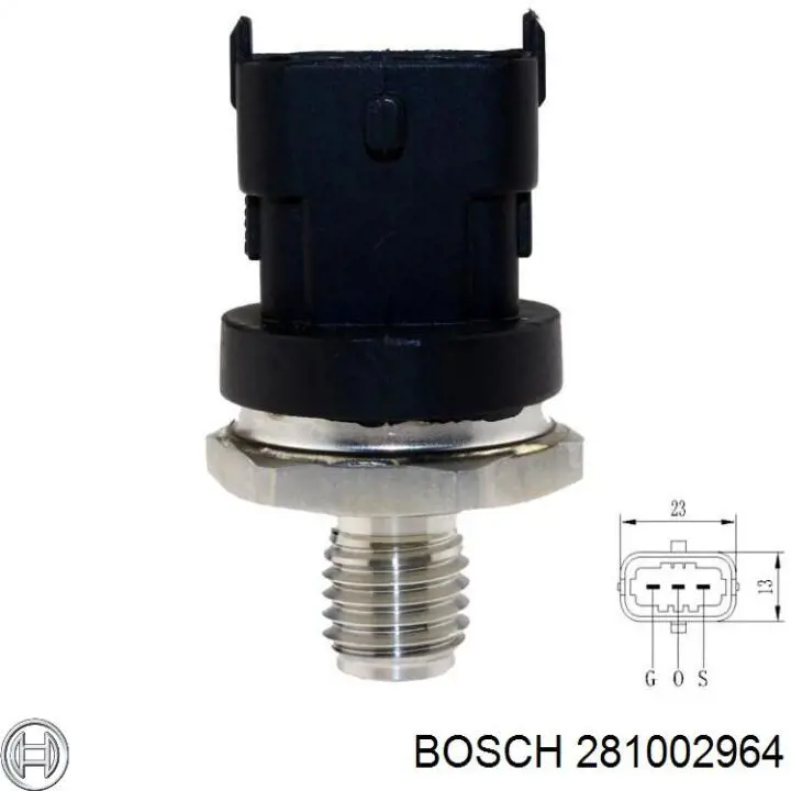 Датчик давления топлива Bosch 281002964 цена, от 36.64 USD