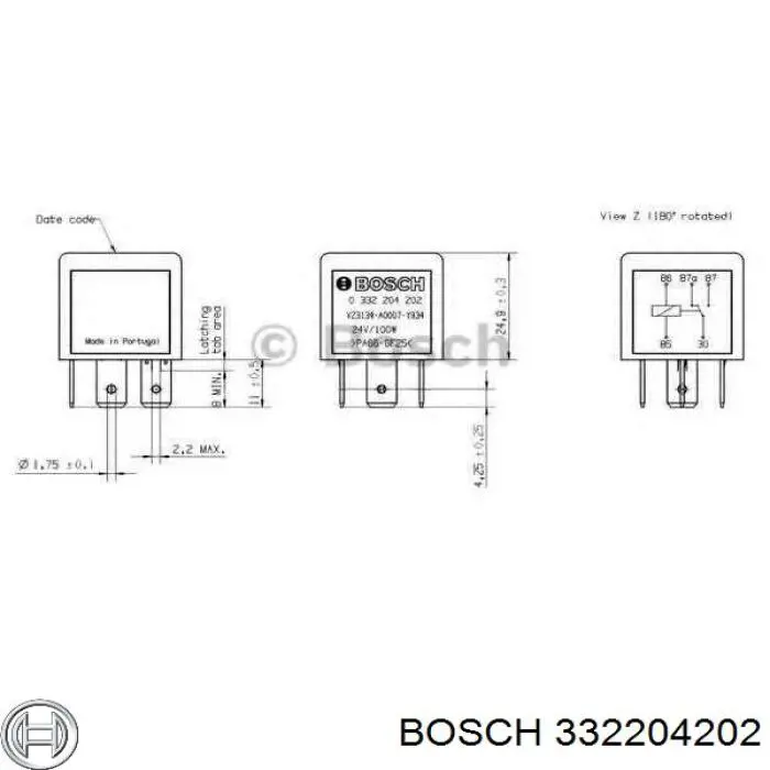 332204202 Bosch Реле указателей поворотов