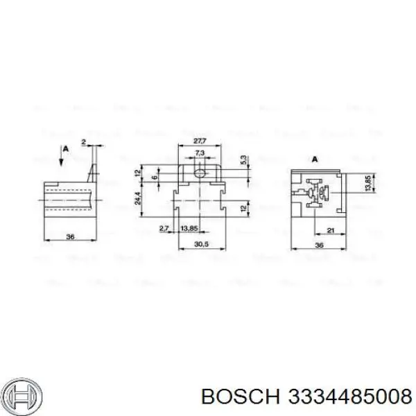 Разъем (фишка) реле свечей накала Bosch 3334485008 цена, от 1.74 USD