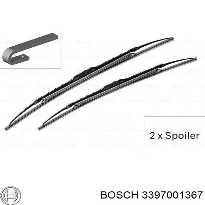 3397001367 Bosch щетка-дворник лобового стекла, комплект из 2 шт.