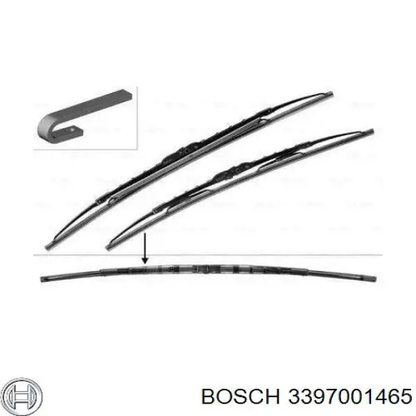 3 397 001 465 Bosch щетка-дворник лобового стекла, комплект из 2 шт.
