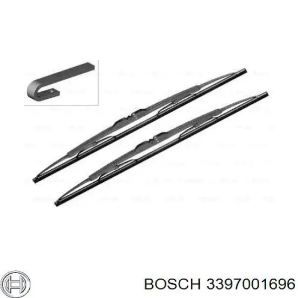 3397001696 Bosch щетка-дворник лобового стекла, комплект из 2 шт.